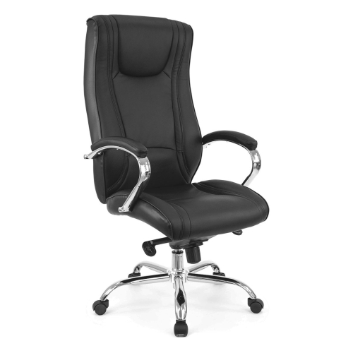 Компьютерное кресло King M (кожа чёрный, хром)