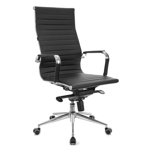 Компьютерное кресло Rio M (кожа чёрный, хром)