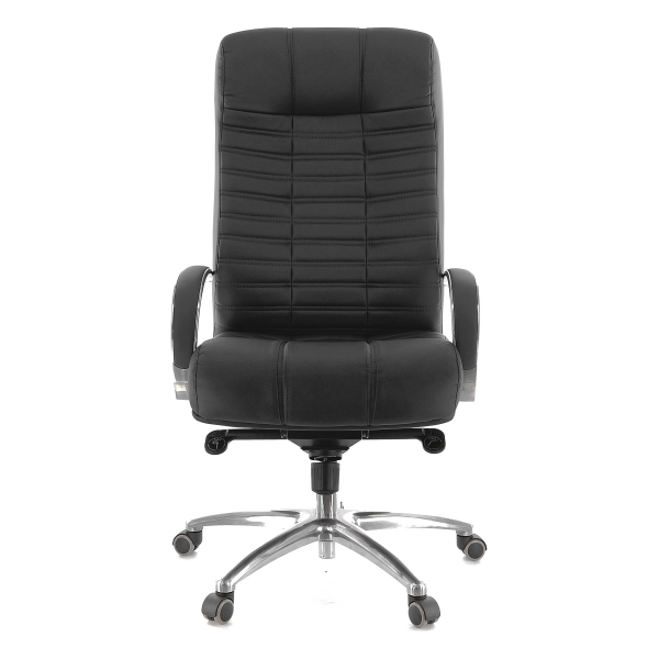 Компьютерное кресло Atlant M (кожа чёрный, алюминий)