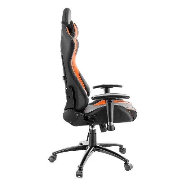 Компьютерное кресло Lotus S2 (экокожа чёрный-оранжевый)